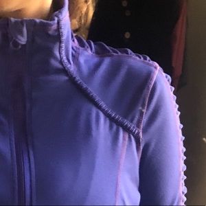 Zella Medium Purple Zip- Up Jacket w/ Ruffles